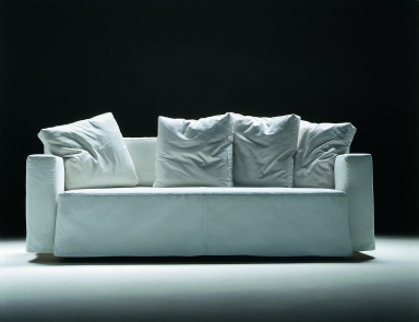 Sofa-Bett auf einem Rahmen aus Metall gepolsterter Stoff Winny, Flexform