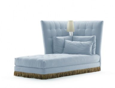 Bett Einzelbett gepolsterter Leder oder Stoff Fivetonine, Flou