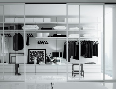 Ankleidezimmer (Headsets für begehbaren Kleiderschrank) Close, Poliform (moderne Garderobe Möbel)