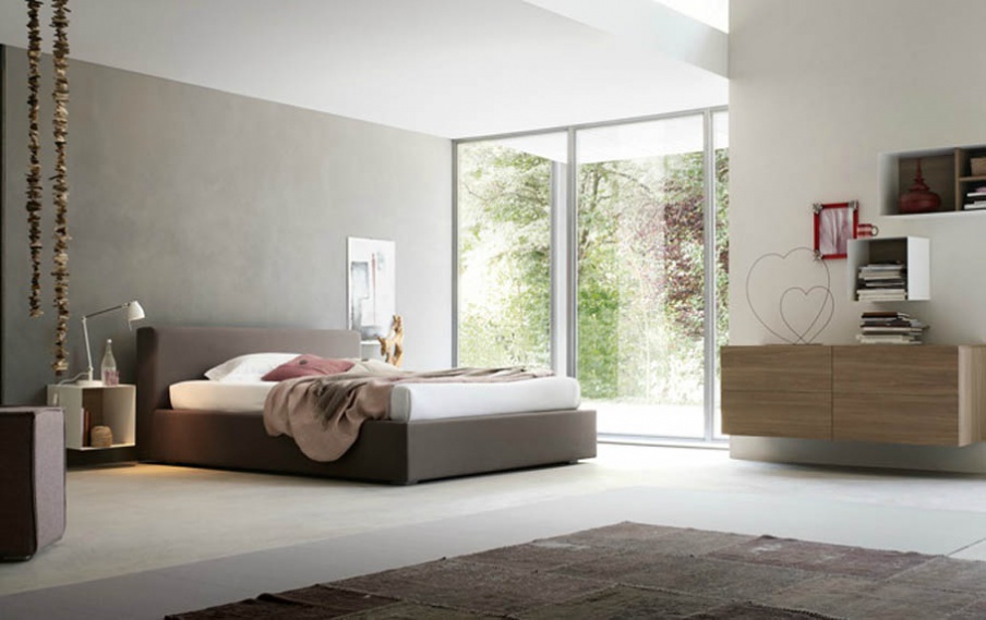 Bett mit gepolstertem Kopfteil Sax, ACF International