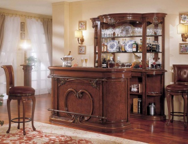Bar (Headsets für die Bar) mit geschnitztem Dekor, Mirandola Export