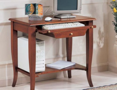 Computer-Tisch mit ausziehbaren Ablage Michelangelo, Arve Style