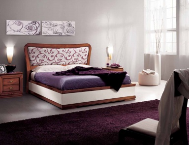 Headsets in der Dekoration für das Schlafzimmer aus Nussbaum und Textil Sogni, Arve Style