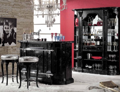Bar (Headsets für die Bar) mit Beschlägen aus Messing, Export Mirandola