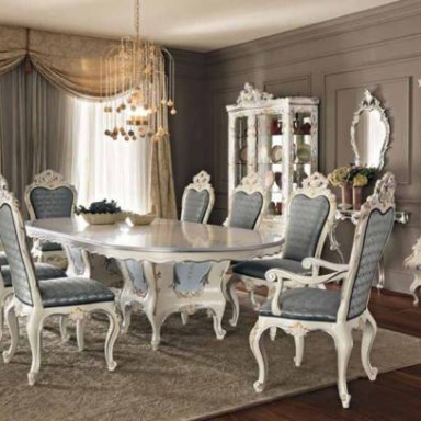 Esszimmer (Garnitur für das Esszimmer) mit Rahmen aus Massivholz Villa