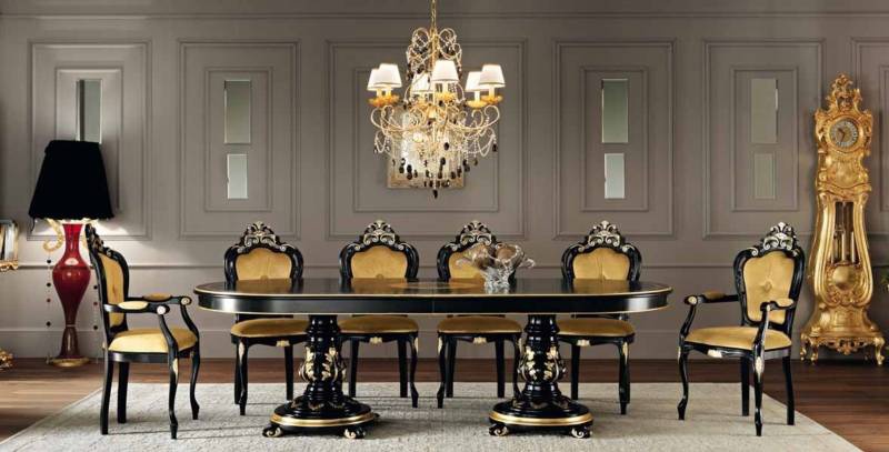 Esszimmer (Garnitur für das Esszimmer) mit Rahmen aus Massivholz Villa