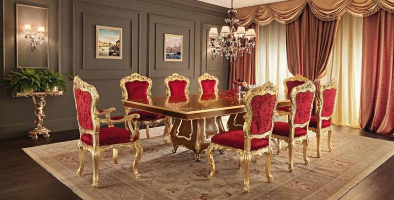 Esszimmer (Garnitur für das Esszimmer) mit Rahmen aus Massivholz Villa