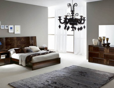 Headsets für das Schlafzimmer in der Veredelung von Furnieren in glänzendem Finish 150, Alf
