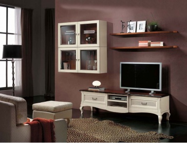 Wohnzimmer (Garnitur für das Wohnzimmer) mit Regalen, Mirandola Export