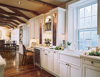 Garnitur für Küche aus Holz in der Veredelung von Lack Traditional Сомр.1, Neff Kitchens (Möbel Provence)