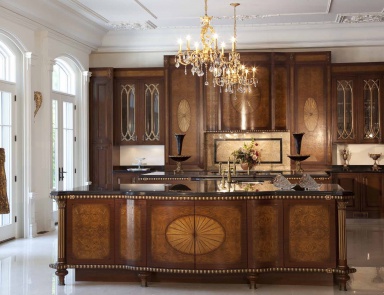Garnitur für Küche mit Intarsien und Patina Louis Philippe Comp. 1, Neff Kitchens