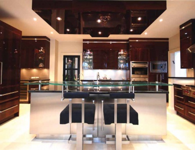 Garnitur für Küche mit Montblanc Stahlband Art Deco Comp.1, Neff Kitchens (Möbel für Küche Art Deco (Art Deco))