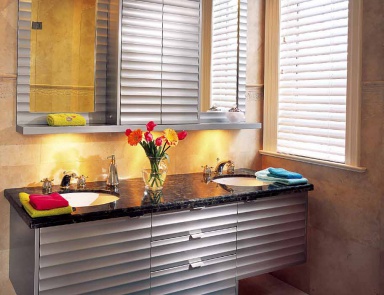 Die Garnitur für das Badezimmer mit gerieften Fassade Contemporary Comp.1, Neff Kitchens (Luxus-Badmöbel)