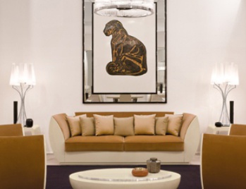 Sofa Viersitzer, Tura (Möbel Jugendstil, Art nouveau, Liberty)