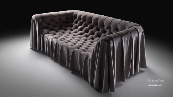 Das Designer-Sofa – helle Element des Interieurs