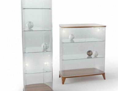 Vitrine aus gebogenem Glas Seventy, Reflex Angelo