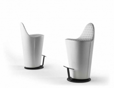 Barhocker komplett mit einem versteckten Frame Swan Sgabello, Reflex Angelo (Italienisch Barhocker)