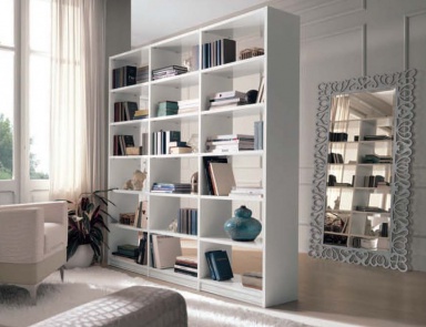 Bücherregal mit Rahmen aus Holz, Export Mirandola