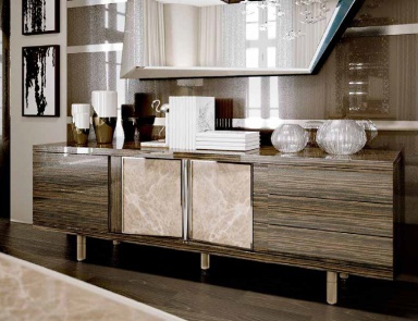 Sideboard Anrichte in der Veredelung von Leder Medea, Reflex Angelo