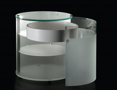 Nachttisch rundes Bett Onis, Reflex Angelo (Bett-Tisch Beistelltisch, Italien)