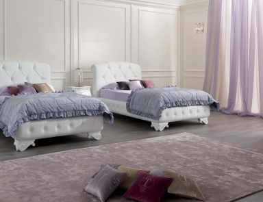 Bett Einzelbett mit Kopfteil in стежке-Capito Verona Baby, Tosconova