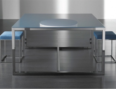 Der Tisch mittglich Eisen auf Metallrahmen, Meridiani