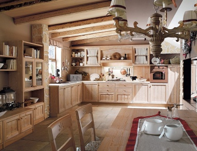 Кухнный Garnitur Fieno Talcato aus Holz von hoher Qualität, Callesella