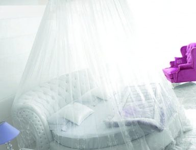Für das Schlafzimmer eingerichtet Polster aus Leder mit стежкой David, Tosconova (rundes Bett)