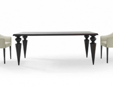 Esstisch mit Beinen aus Murano-Glas Gran Canal 72 Legno, Reflex Angelo (glamorous-Möbel)