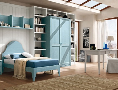 Für das Schlafzimmer eingerichtet mit einem Einzelbett CAMPANA, Callesella.