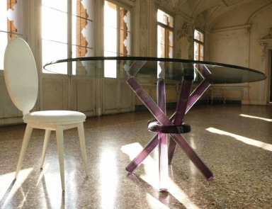Esstisch mit Glasplatte Arlequin 72, Reflex Angelo