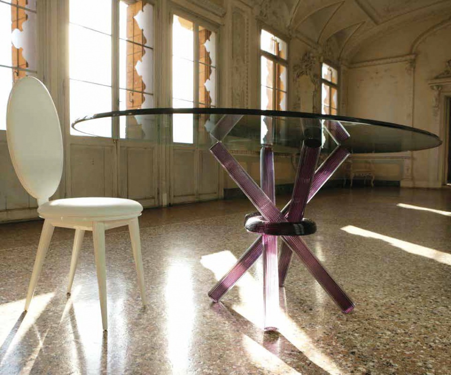 Esstisch mit Glasplatte Arlequin 72, Reflex Angelo