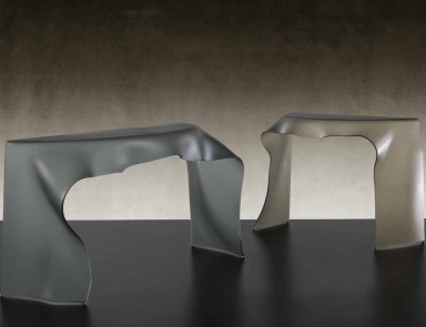 Konsole aus gebogenem Glas Druck, Reflex Angelo (glamorous-Möbel für Flur, Diele)