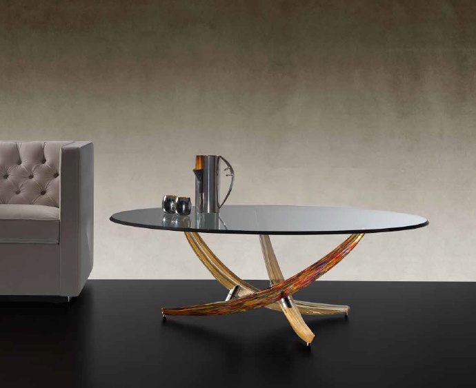 Tisch Couchtisch aus Glas Fili D ' Erba 40, Reflex Angelo
