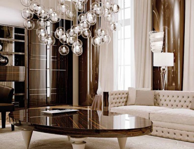 Tisch Couchtisch mit Beinen aus Murano-Glas Gran Canal 40 special, Reflex Angelo