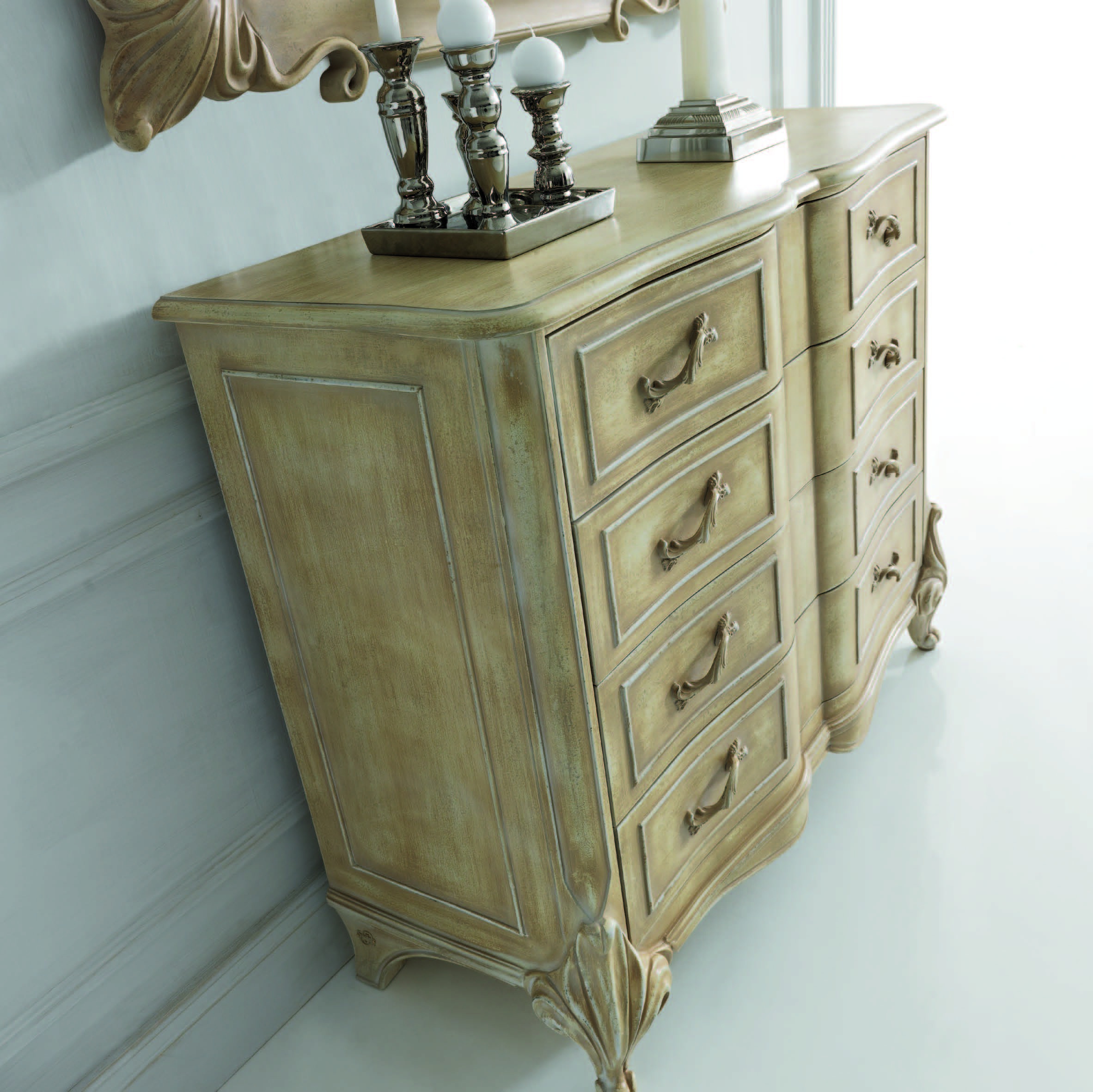 Headsets für das Schlafzimmer in der Veredelung von Leder und Furnier