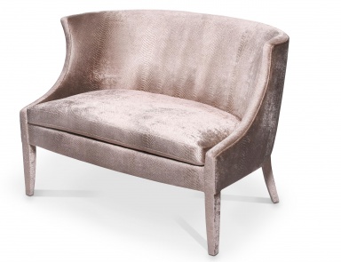 Sofa teilige Polster aus Leder und Textil auf metallischem Untergrund