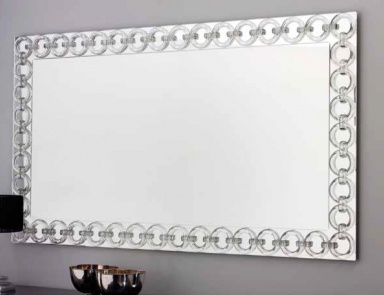 Spiegel mit Ornamenten aus Muranoglas Casanova, Reflex Angelo (Spiegel Accessoire für Diele und Flur, Italien)