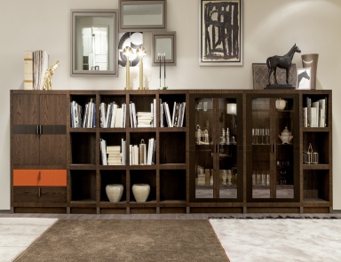 Modulares System HILTON, MOBILIDEA (moderne Möbel-Bibliothek)