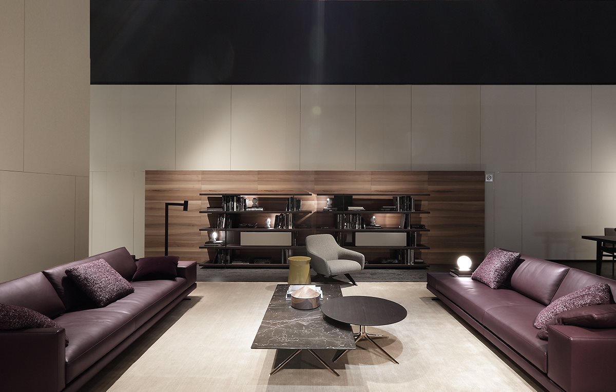 Kaffeetisch auf dem Aluminium-Rahmen Mondrian, Poliform