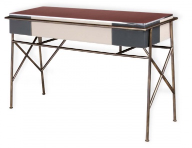 Konsole mit Rahmen aus Messing Lorraine, Pouenat (Wohnzimmer Frankreich)