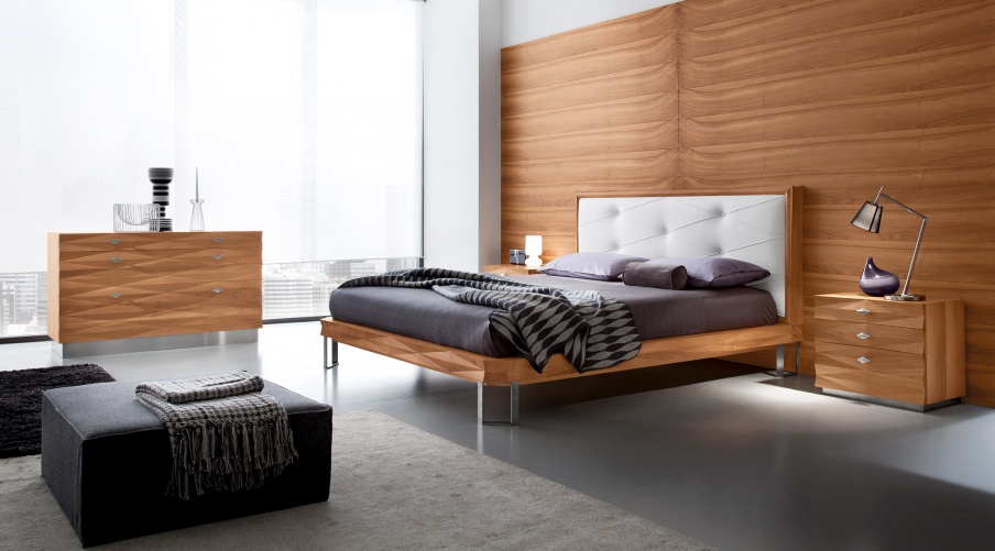 Schlafzimmer (für das Schlafzimmer eingerichtet) aus Holz Nussbaum Diamante, Bamax