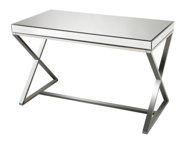 Schreibtisch Klein-Mirror And Stainless Steel Desk Sterling (Schreibtisch)