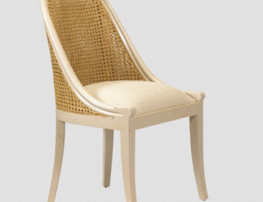 Stuhl mit Rattan lehne Sorrell, French Heritage