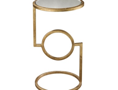 Tisch Mirrored Top Hurricane Side Table Dimond Home