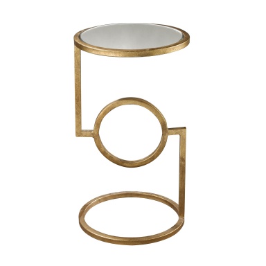 Tisch Mirrored Top Hurricane Side Table