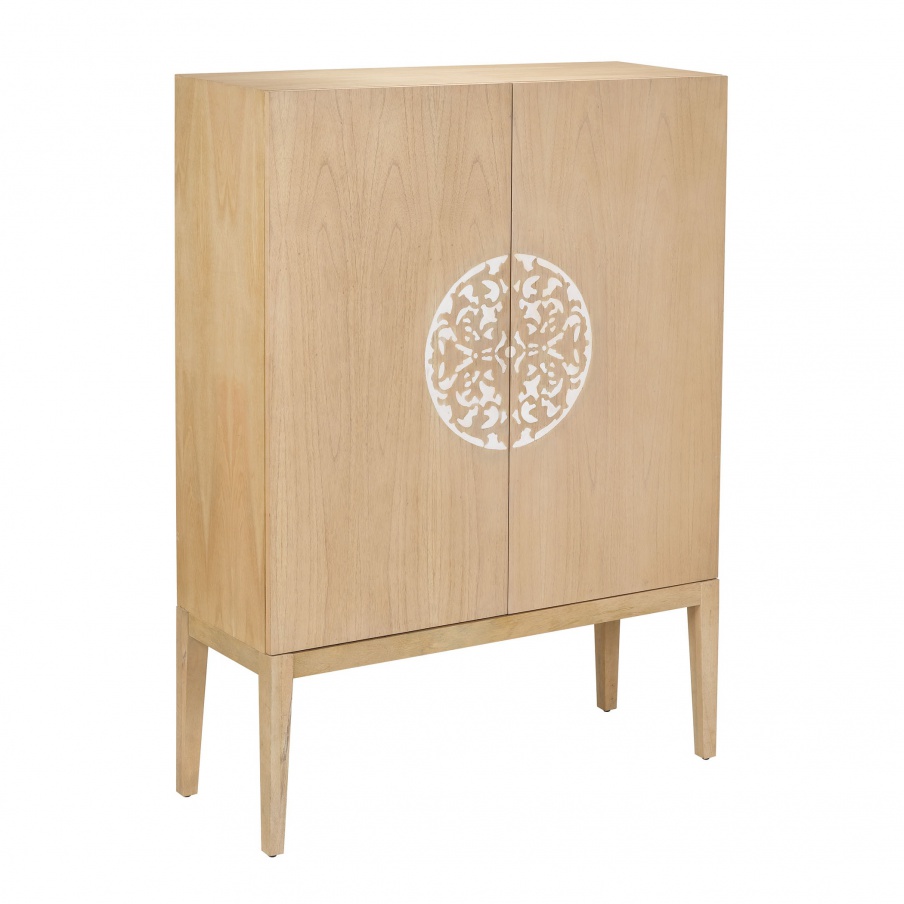 Schrank Cabinet 2 Doors With Resin Accent Dimond Home