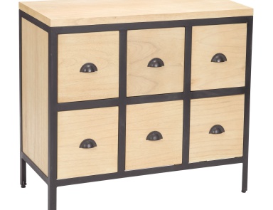 Kommode Chest 6 Drawers With Iron Frames Dimond Home