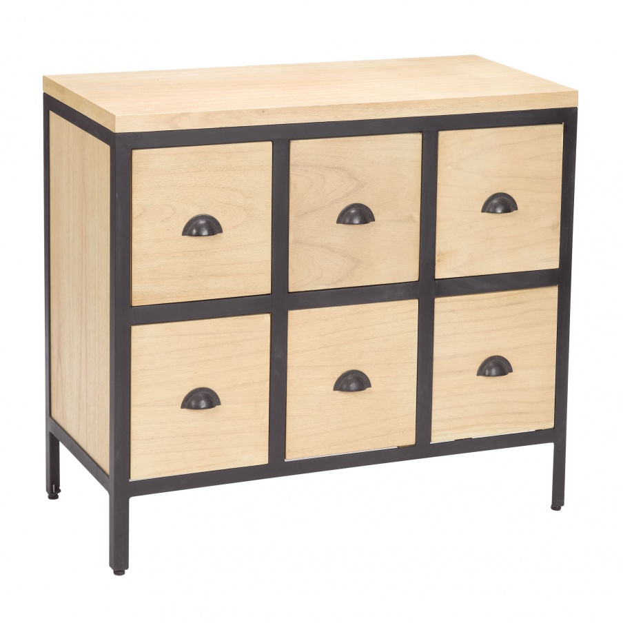 Kommode Chest 6 Drawers With Iron Frames Dimond Home