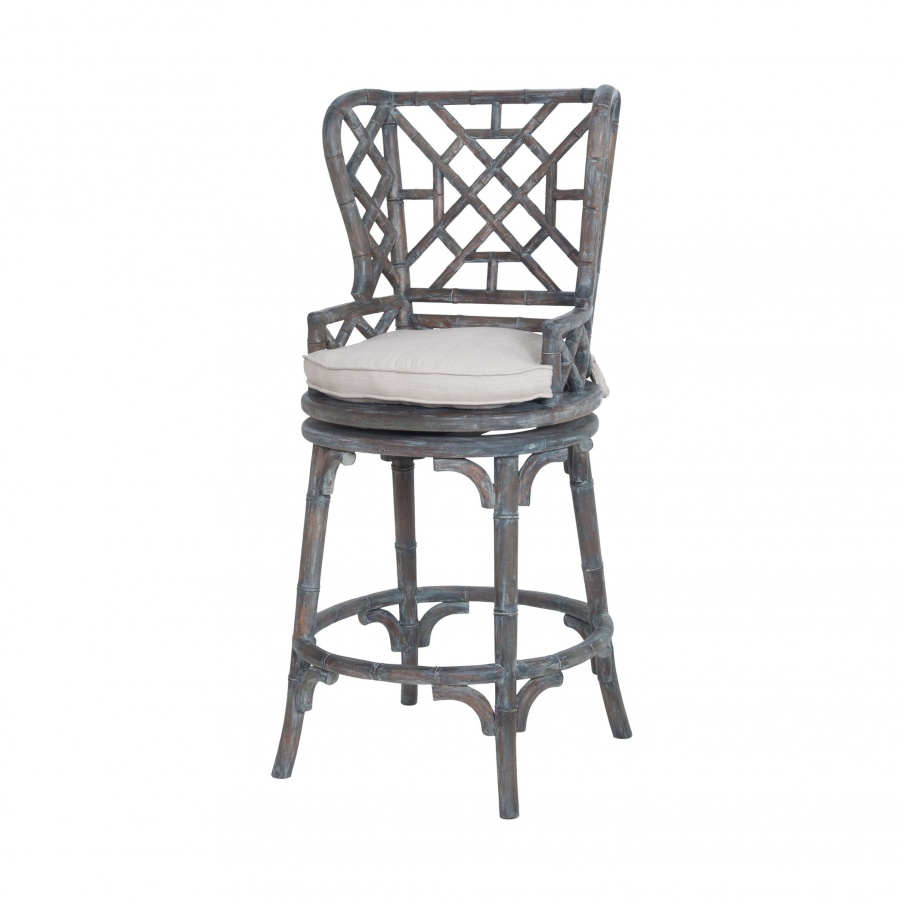 Stuhl Bamboo Wingback Barstool Guild Master